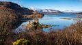 Loch Alsh and Eilean Donan Castle Royalty Free Stock Photo