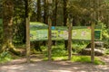 Loch Ard Queen Elizabeth Forest Park Trail information sign Royalty Free Stock Photo