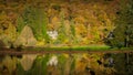 Autumn colours at Loch Ard, Scotland Royalty Free Stock Photo