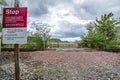 Loch Awe, Argyll , Scotland - May 15 2017 : Sign with instructions how to tresspass the railway