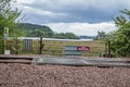 Loch Awe, Argyll , Scotland - May 15 2017 : Sign with instructions how to tresspass the railway