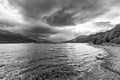 Loch Earn black and white Royalty Free Stock Photo