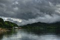 Loch Earn with coast view on St. Fillans village Royalty Free Stock Photo