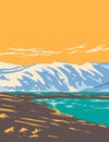 Loch Etchachan Within Cairngorms National Park In Central Cairngorms Plateau Area Of Highlands Scotland UK Art Deco WPA Poster Art