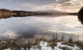 Loch Garten and evening cloud in the Highlands of Scotland. Royalty Free Stock Photo