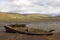 Disintegrating Rowing Boat On The Shores of Loch Harport, Isle Of Skye, Scotland