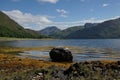 Loch Hourn from Corran with the Knoydart Peninsula including Stob no Muicraidh, West Highland of Scotland Royalty Free Stock Photo