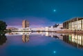 Loch Logan Waterfront at night with stars in the sky in Bloemfontein Royalty Free Stock Photo