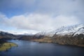 Loch Lomond aerial view during late autumn