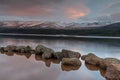 Sunrise at Loch Morlich Scotland Royalty Free Stock Photo