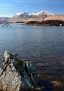 Loch Nah-Achlaise with West Highlands mountains Royalty Free Stock Photo