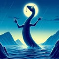 The Loch Ness monster Royalty Free Stock Photo