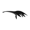 Loch ness monster.The monster of lake Loch ness in Scotland.Scotland single icon in black style vector symbol stock