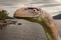 Loch Ness Monster or Nessie is a creature said to inhabit Loch Ness in the Scottish Highlands. Royalty Free Stock Photo