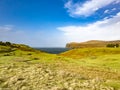 Loch Poolthiel and Milovaig harbour seen from Glendale , Isle of Skye - Scotland Royalty Free Stock Photo