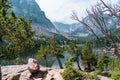 Loch Vale lake in Rocky Mountain National Park Royalty Free Stock Photo