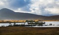 Lochan Na H-Achlaise and Rannoch Moor in Glen Coe Royalty Free Stock Photo