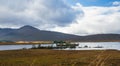 Lochan Na H-Achlaise and Rannoch Moor in Glen Coe Royalty Free Stock Photo