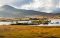 Lochan Na H-Achlaise and Rannoch Moor in Glen Coe Royalty Free Stock Photo