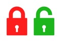 Lock and unlock icon