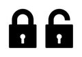 Lock and unlock icon
