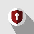 Shield with keyhole. Lock app icon. Illustration vector Royalty Free Stock Photo