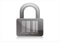lock and bar code Royalty Free Stock Photo