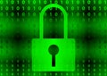 Lock Binary Abstract Background Design with green colored