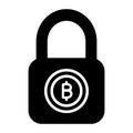 Lock, bitcoin encryption, bitcoin lock, secure bitcoin fully editable vector icons