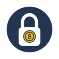 Lock, bitcoin encryption, bitcoin lock, secure bitcoin fully editable vector icons