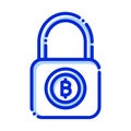 Lock, bitcoin encryption, bitcoin lock, secure bitcoin fully editable vector icons