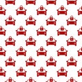 Lock car icon seamless pattern on white Royalty Free Stock Photo