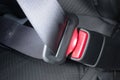 Lock car seatbelt Royalty Free Stock Photo
