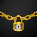 Lock chain gold