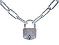 Lock and chain isolated Royalty Free Stock Photo