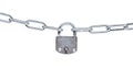 Lock and chain isolated Royalty Free Stock Photo