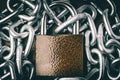 Lock and chain.Rendered image. Protection concept Royalty Free Stock Photo