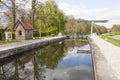 Lock chamber of sluice and drawbridge