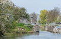 Lock chambers on the waterway Bata canal