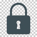 Lock classic design icon, keyhole web button shape, secure vector illustration