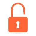 Lock classic design shadow icon, keyhole web button shape, secure vector illustration