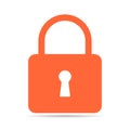 Lock classic design shadow icon, keyhole web button shape, secure vector illustration