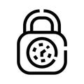 Lock with clock icon showing time limit security Royalty Free Stock Photo