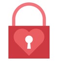 Lock Color Isolated Vector Icon that easily can be modified and edit. Royalty Free Stock Photo