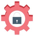 Lock Color Isolated Vector Icon that easily can be modified and edit. Royalty Free Stock Photo