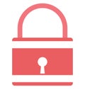 Lock Color Isolated Vector Icon that easily can be modified and edit. Royalty Free Stock Photo