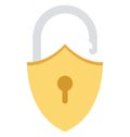 Lock Color Isolated Vector Icon that easily can be modified and edit. Lock Color Isolated Vector Icon that easily can be modifie Royalty Free Stock Photo