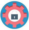 Lock Color Isolated Vector Icon that easily can be modified and edit. Royalty Free Stock Photo