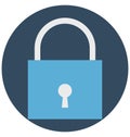 Lock Color Isolated Vector Icon that easily can be modified and edit. Royalty Free Stock Photo