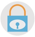 Lock Color Isolated Vector Icon that easily can be modified and edit. Royalty Free Stock Photo